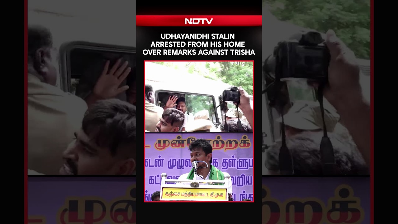Udhayanidhi Stalin Arrested From His Home Over Remarks Against Actor Trisha