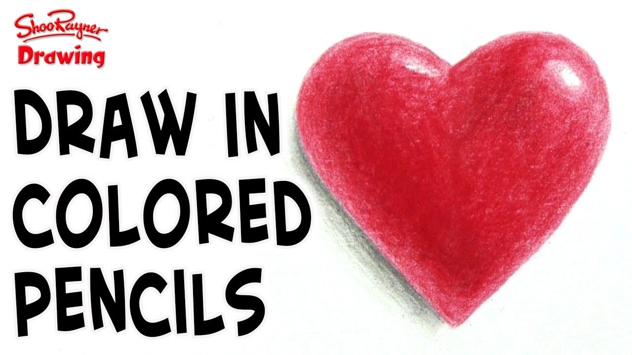 How to draw a Heart in Colored Pencils