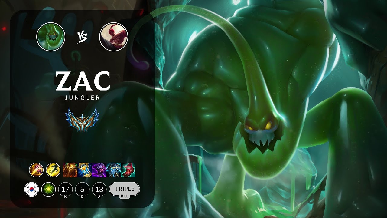 Zac Jungle vs Lee Sin - KR Challenger Patch 13.5