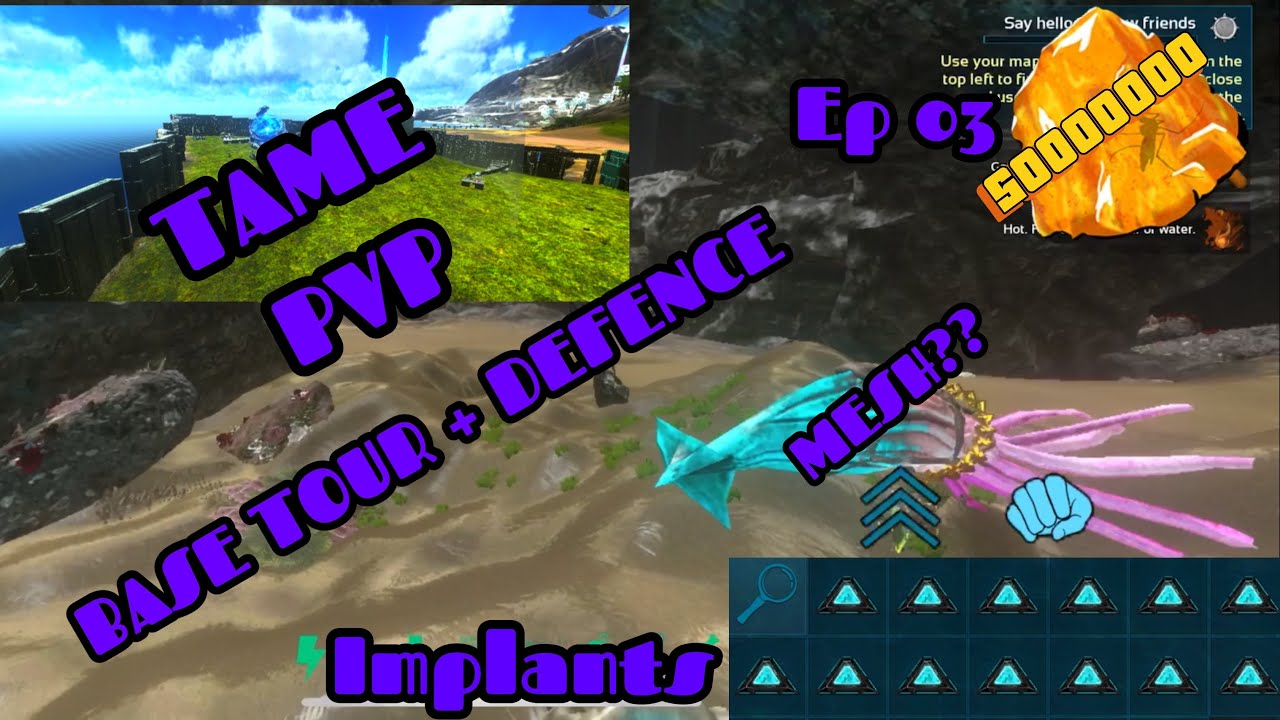 Free Amber Server [ARK MOBILE PVXC] PvP|Tame|Base Defence| Ep 03|