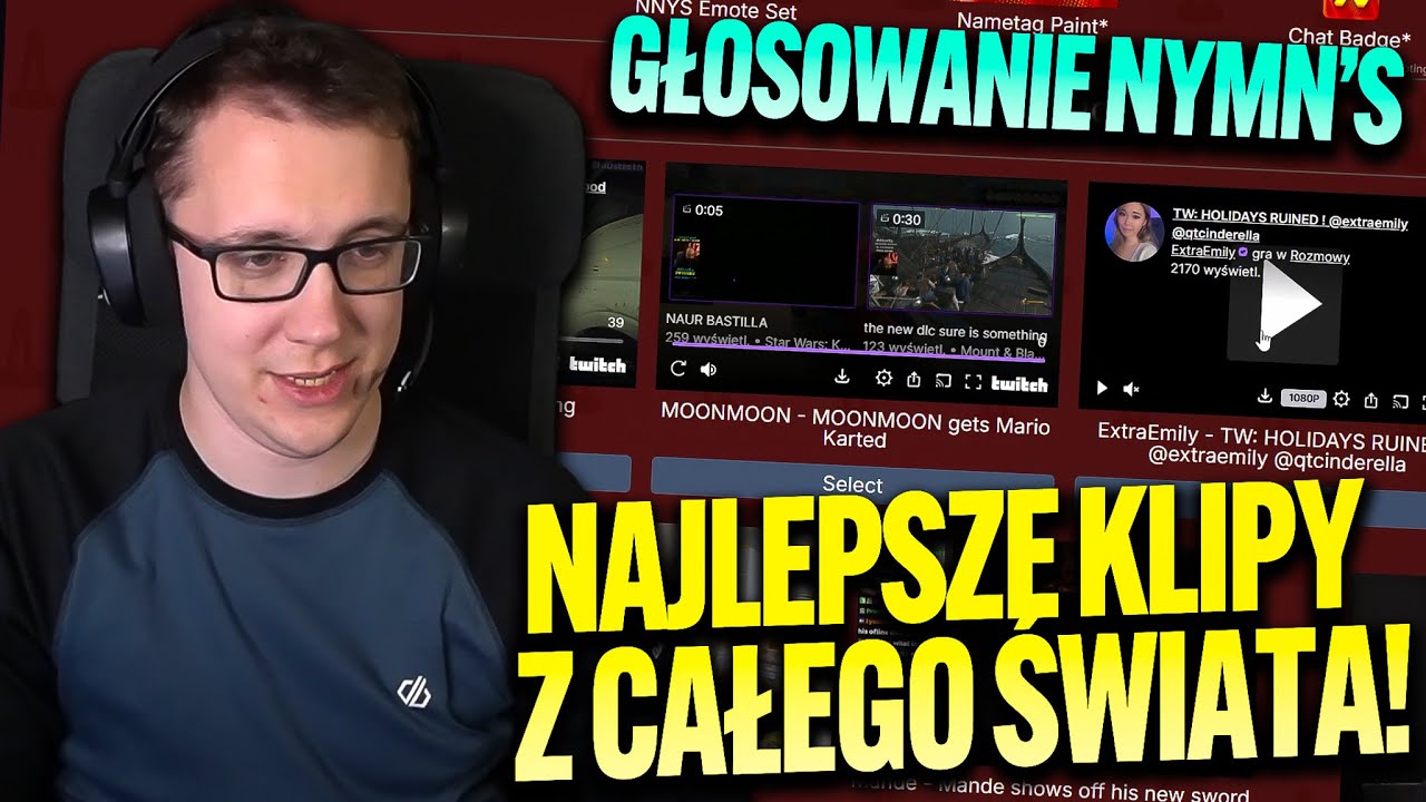SUCHAR WYBIERANIE NAJLEPSZYCH KLIPÓW STREAMINGOWYCH Z CAŁEGO ŚWIATA GŁOSOWANIE NA NYMN'S