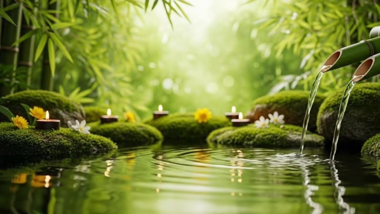 Soft Piano Music with Flowing Water 🌿 Fall Asleep Fast | Insomnia & Anxiety Relief