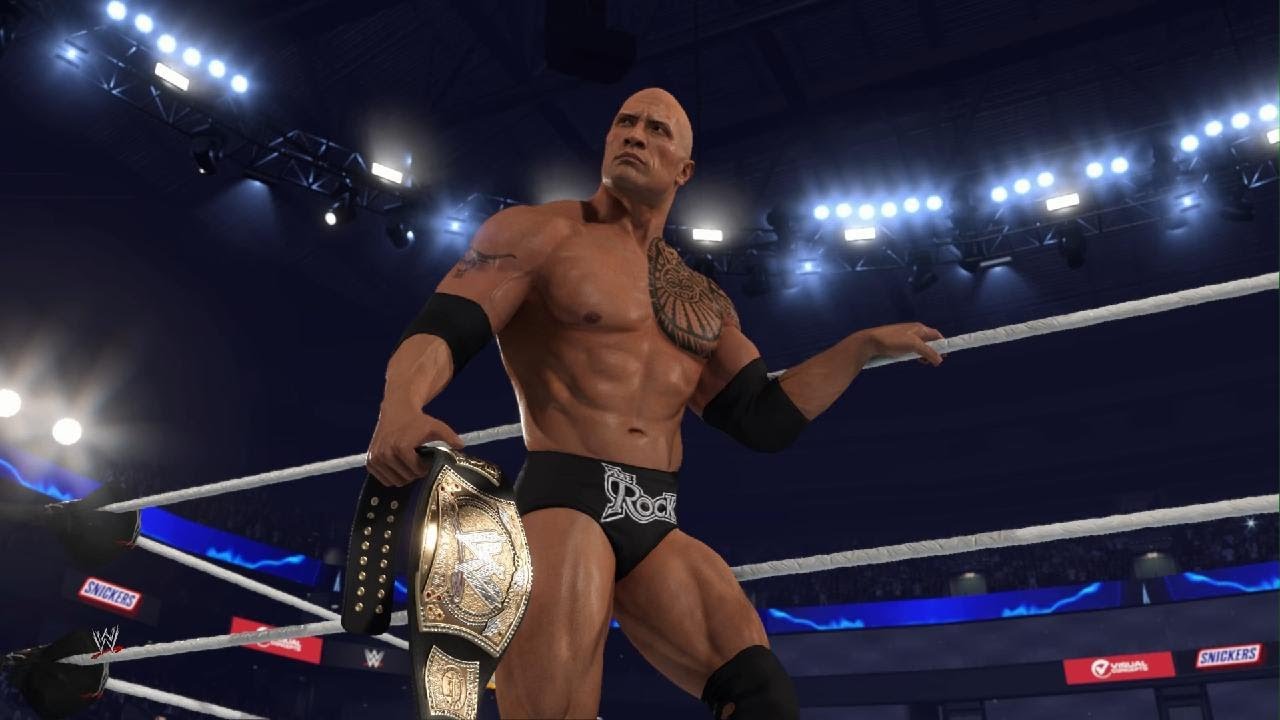 WWE RICOSTRUZIONE ELIMINATION CHAMBER THE ROCK VS CM PUNK WWE CHAMPION