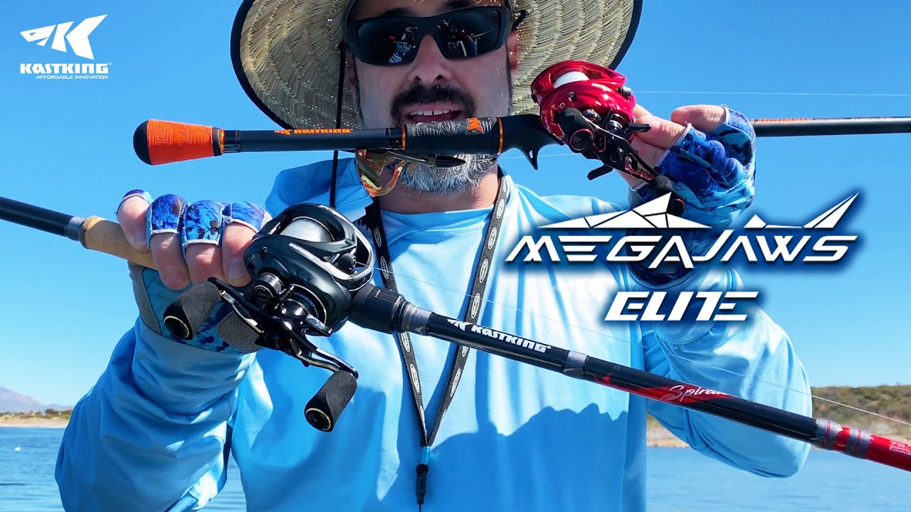 НОВЫЙ KastKing MegaJaws Elite Baitcaster — запатентованная система AMB, устраняющая люфты