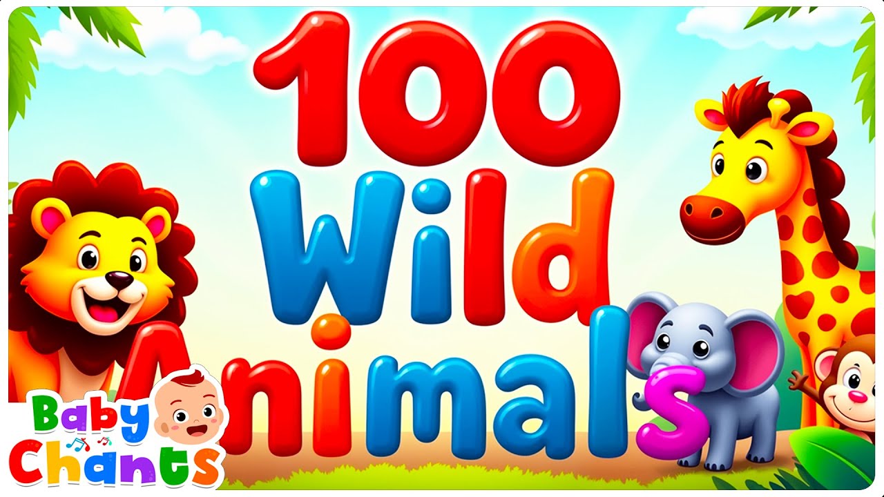 Wild Animals | 100 Wild Animals Name | Learning Videos For Kids | English Educational Video