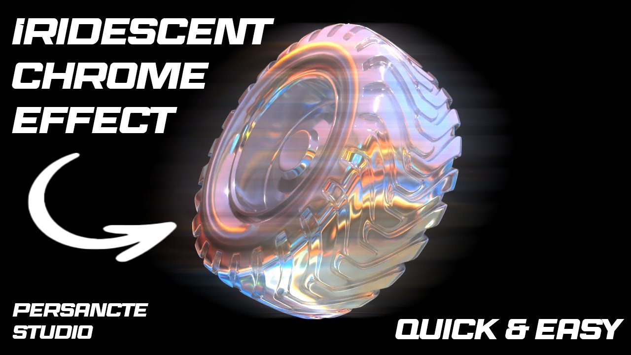 HOW TO MAKE THIS IRIDESCENT CHROME EFFECT IN BLENDER - QUICK & EASY! / How to Blender #2
