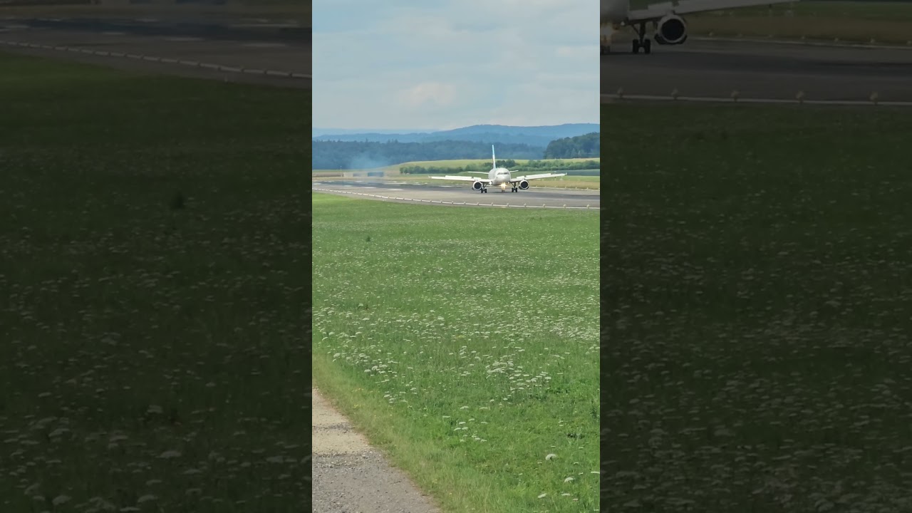 Eurowings am landen in Flughafen zürich 