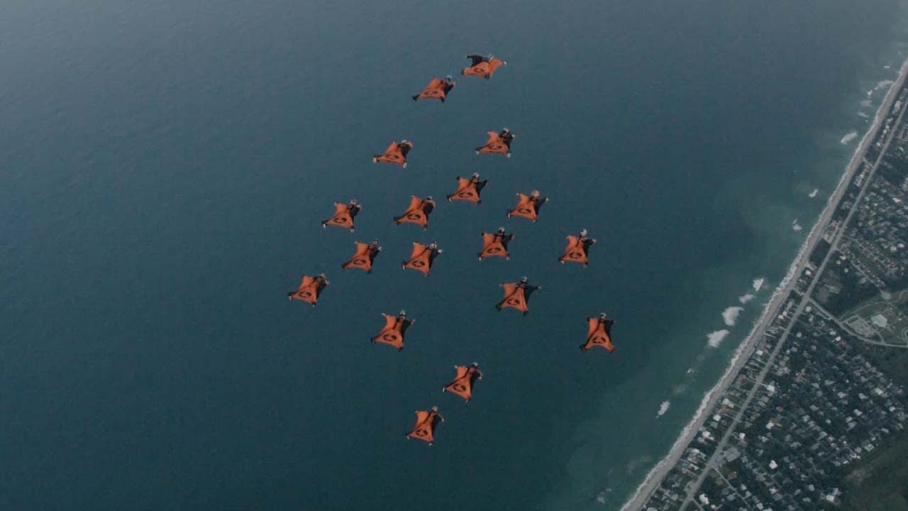 Stunning Wingsuit Formation