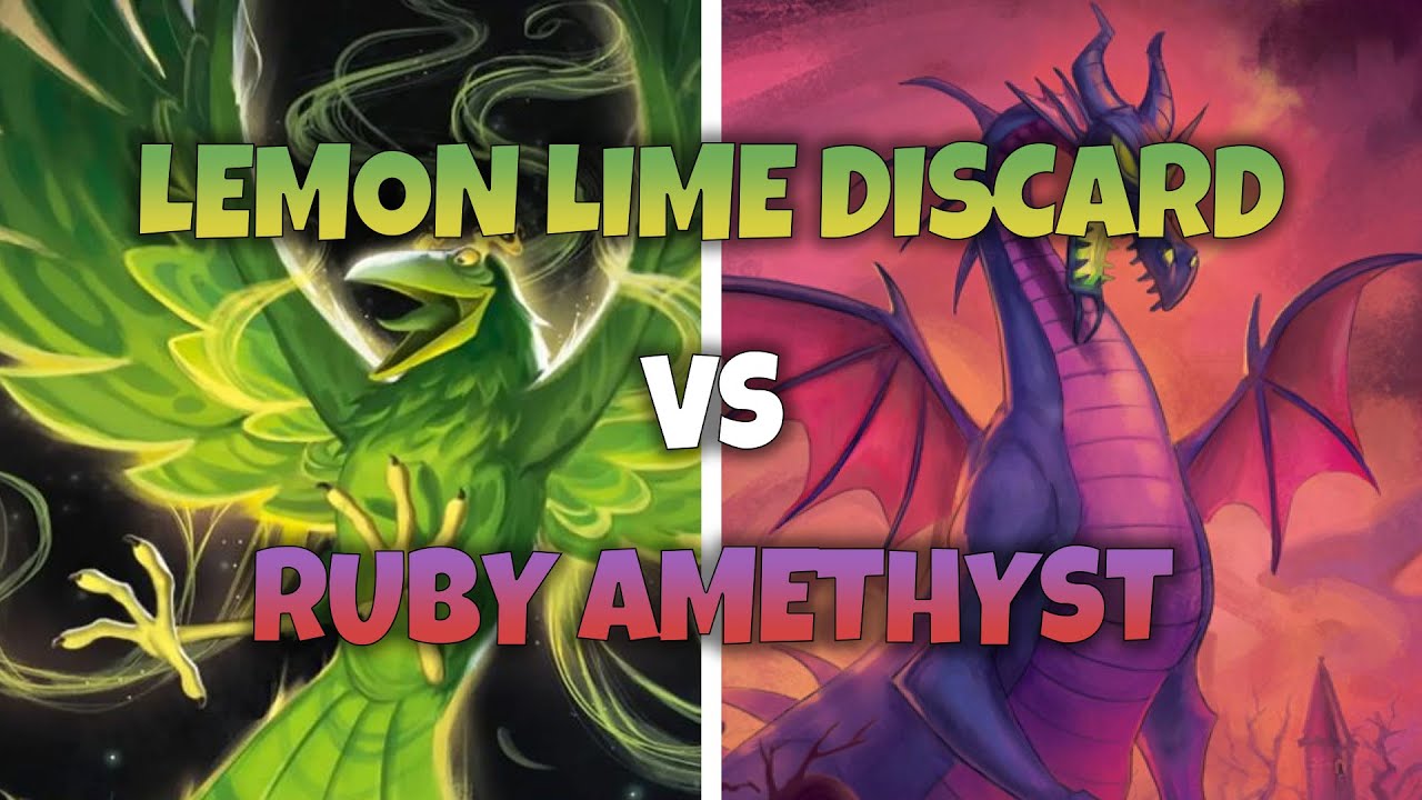 Amber Emerlad (Lemon Lime) VS Ruby Amethyst Disney Lorcana Gameplay with Commentary