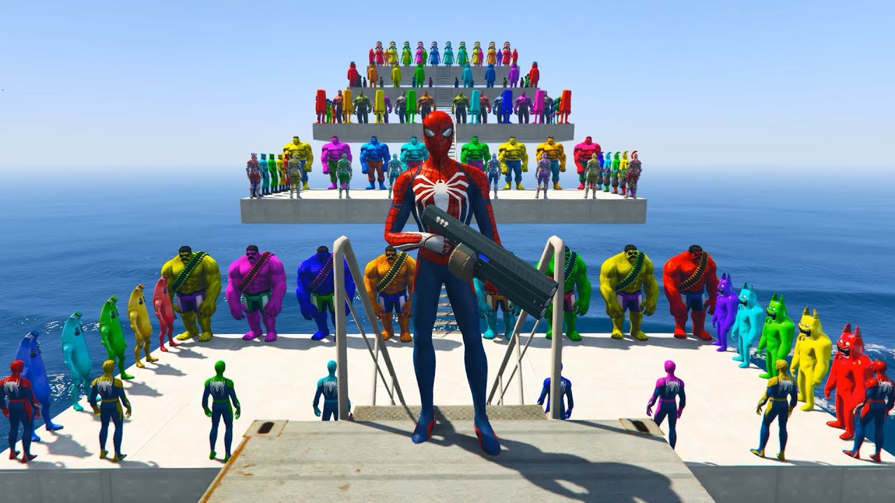 GTA 5 Epic Ragdolls | Spiderman and Super Heroes Jumps/fails (Euphoria Physics) Episode 94