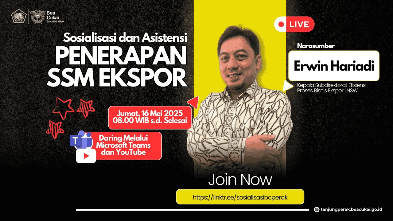 [LIVE] Sosialisasi dan Asistensi Penerapan SSm Ekspor