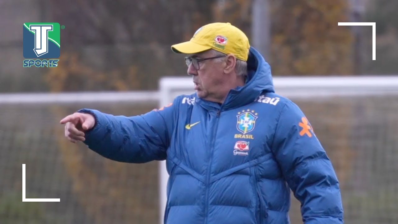 Carlo Ancelotti LEADS Brazil's training session to FACE Senegal