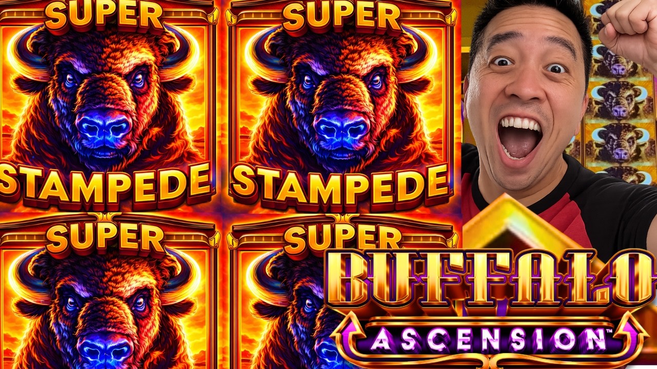 SUPER STAMPEDE ME! $1000 COIN-IN! WILL THIS PAY OFF? BUFFALO ASCENSION Slot Machine (ARISTOCRAT)