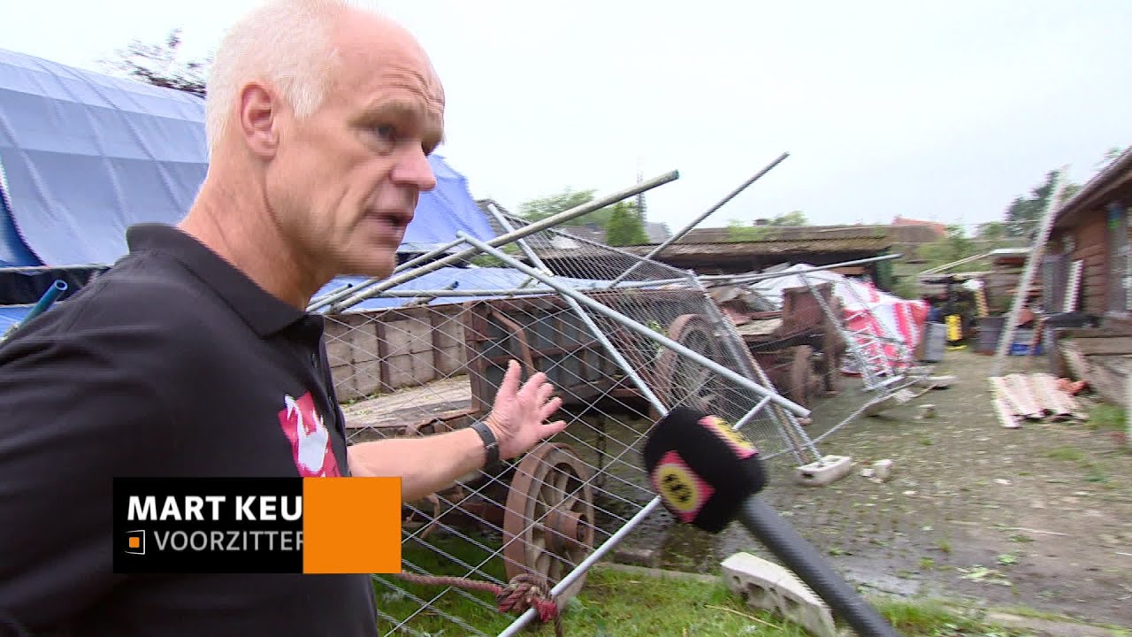Bouwtenten Brabantsedag Heeze kapot door noodweer