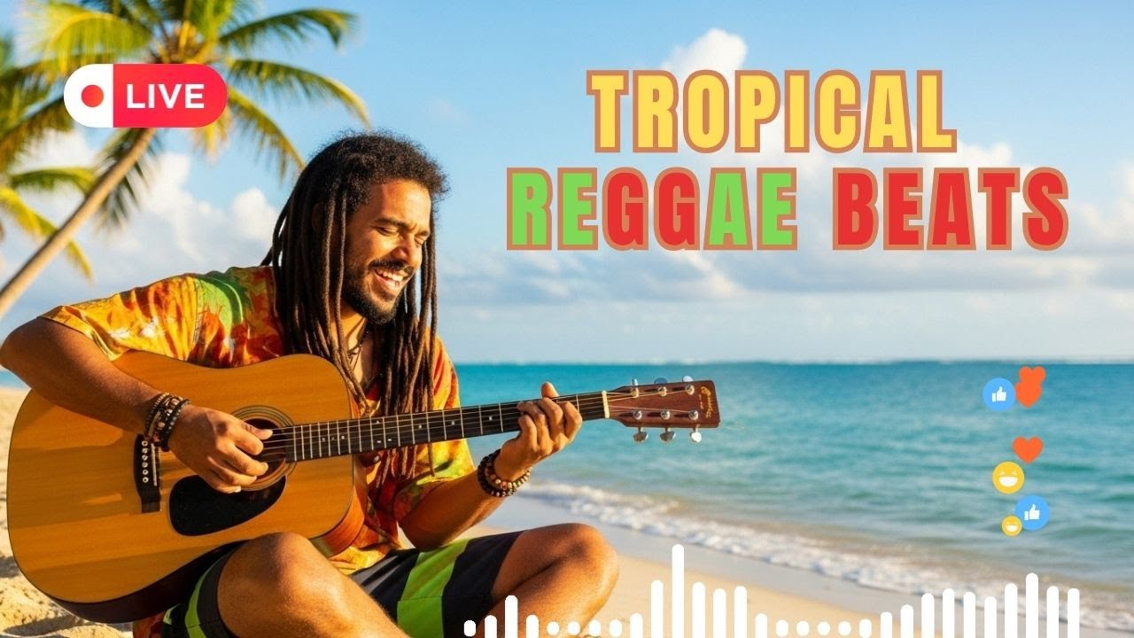 🌞 Reggae Tropical Live Ao Vivo 🌊 | Praia Relax & Chill Brasil