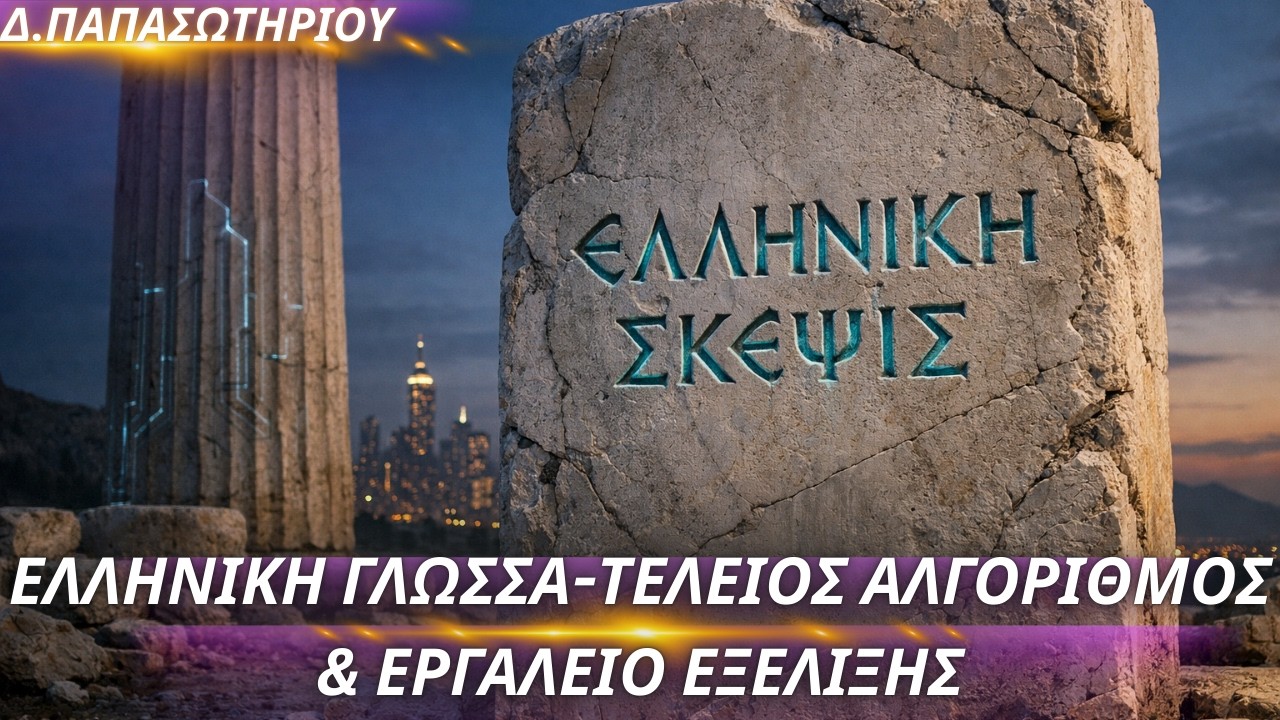 Δημήτριος Παπασωτηρίου: Ελληνική Γλώσσα- Τέλειος αλγόριθμος & εργαλείο εξέλιξης- Καθηλωτική ανάλυση