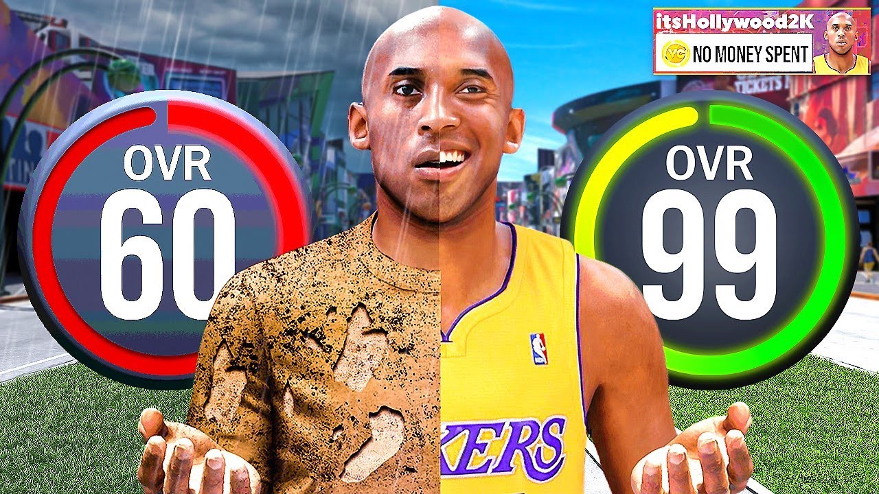 KOBE BRYANT BUILD 60 OVR to 99 OVR in 1 VIDEO (No Money Spent + No MyCareer)