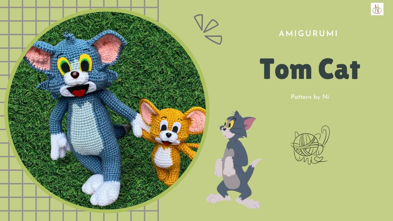 крючком кот Том | том и джерри амигуруми