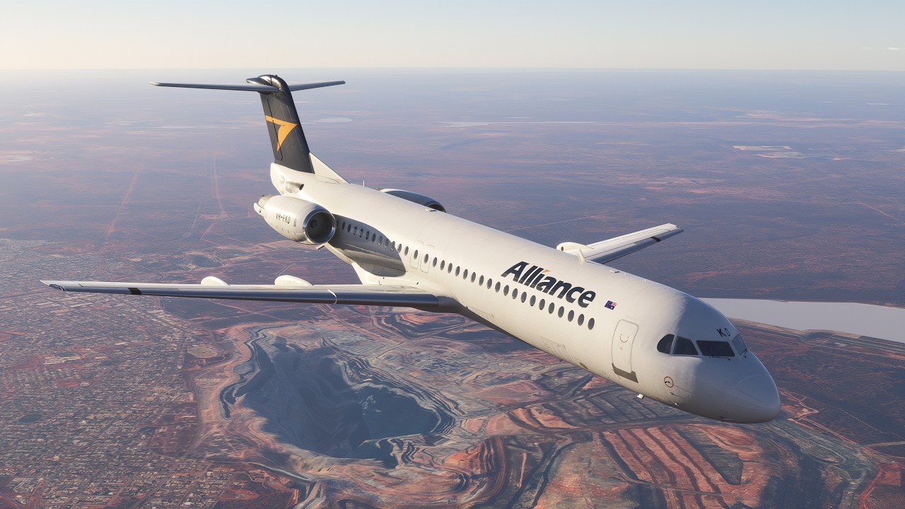 Just Flight Fokker F100 flown by Real Airline Pilot | Alliance Airlines Operations | MSFS 2024
