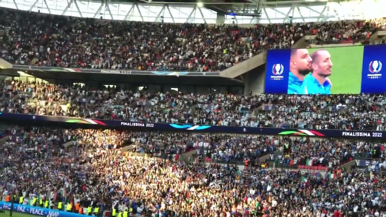 National anthems of  Argentina and Italy / 2022 Finalissima / 1 June 2022
