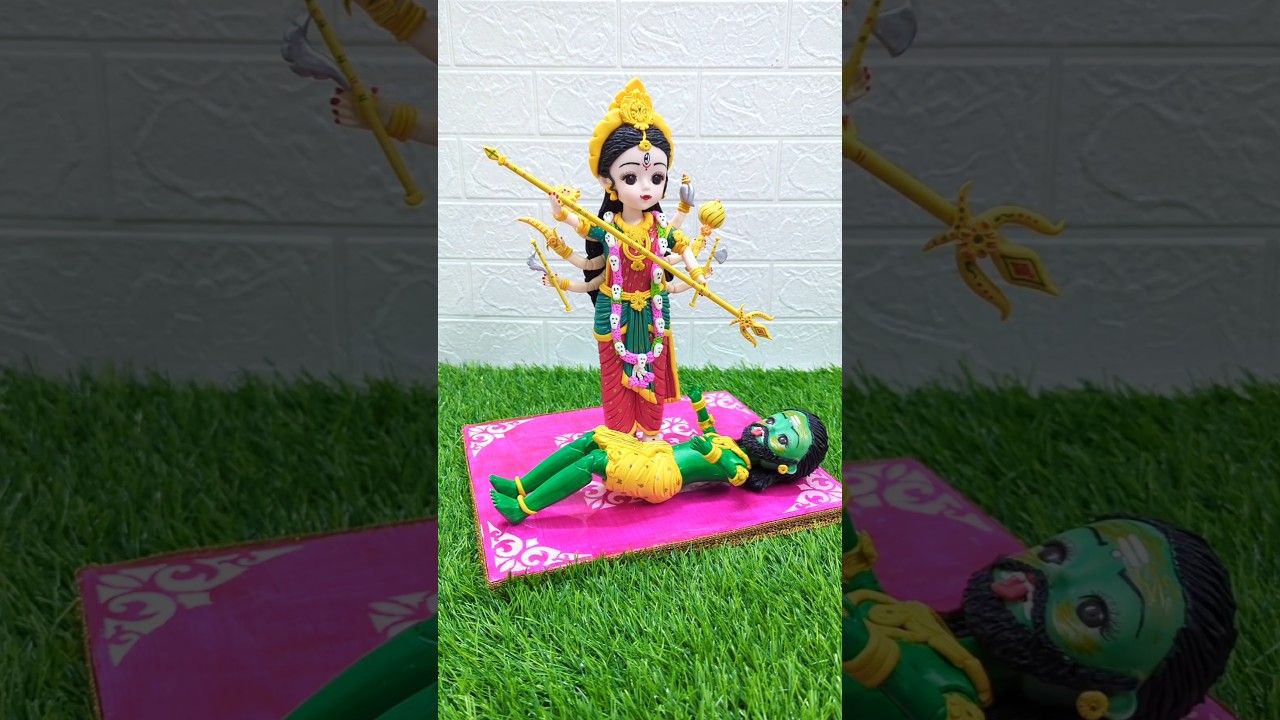 Navaratri Special🙏🥥🌺Maa Durga Asura Samhar Making (Part-2)🙏🌺Jai Maa Durga🙏Aigiri Nandini🎼🎵#clayart