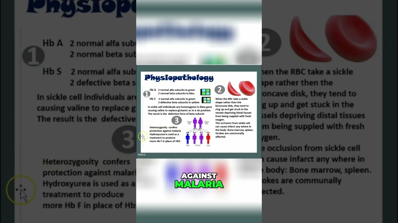 Sickle Cell Anemia & Malaria: Protection Explained #shorts