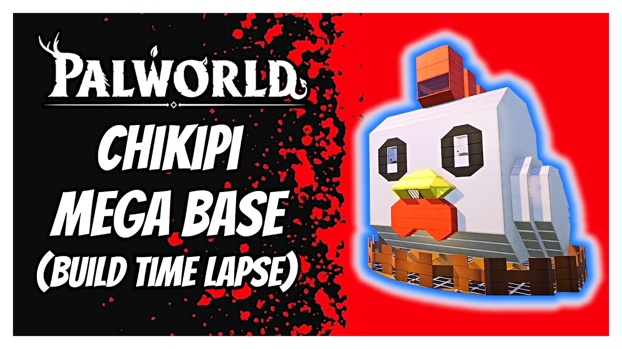 Chikipi Mega Base Build Time Lapse (Interior & Exterior) | Palworld