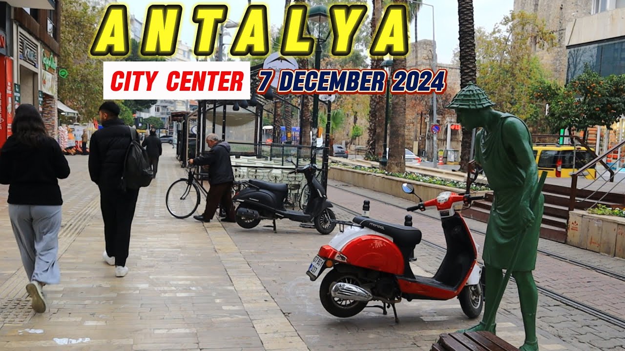 Antalya Muratpaşa Atatürk Cd 7 December 2024 #antalya #türkiye #walkingtour #citytour  #travelling