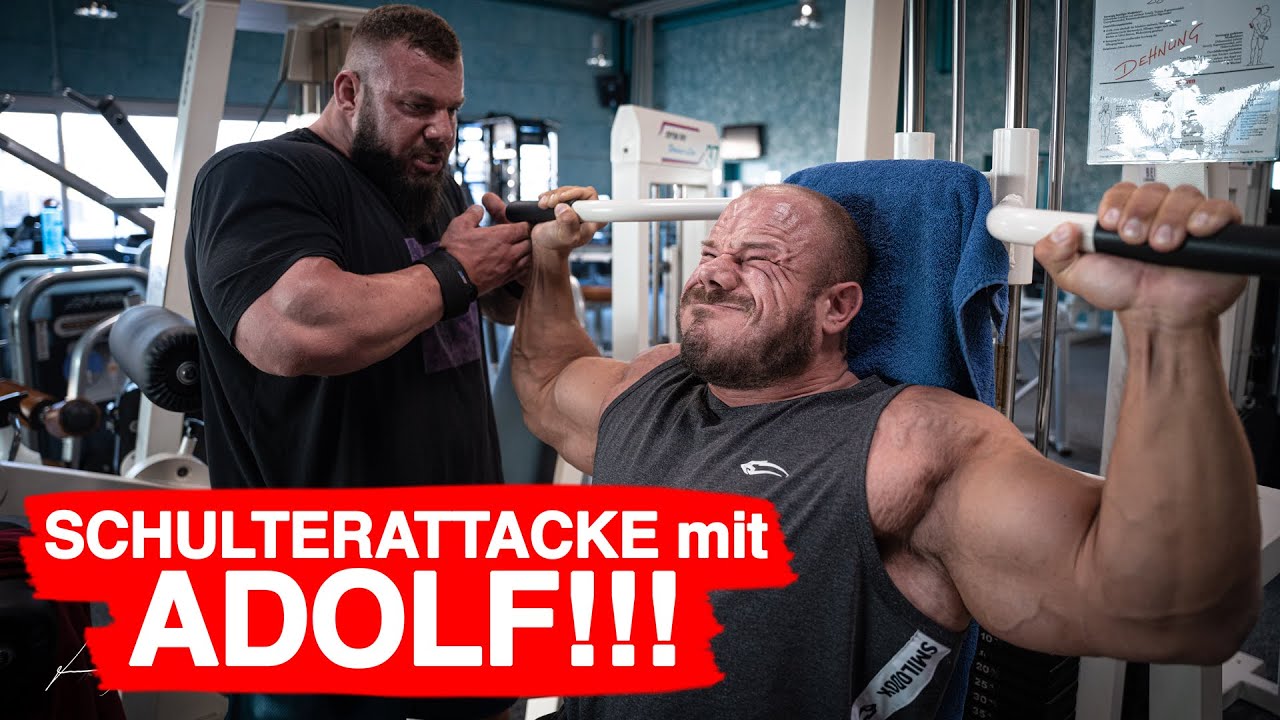 TOTALER KRIEG im heil gym mit ADOLF BURKHARD | SCHULTERZERSTÖRUNG mit 260kg MASSE-MONSTER