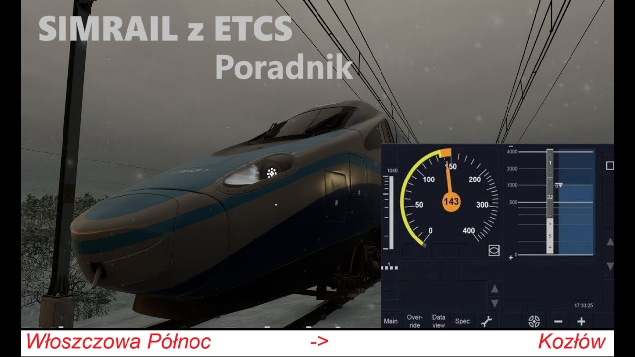 SimRail | poc. 1304 Włoszczowa - Kozłów + ETCS - poradnik