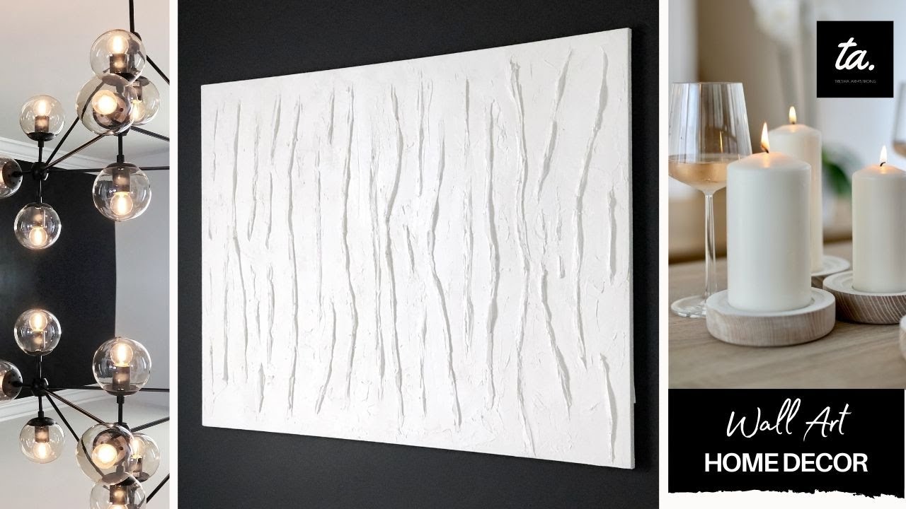 How To Easily Make LARGE Textured Abstract Wall Art
