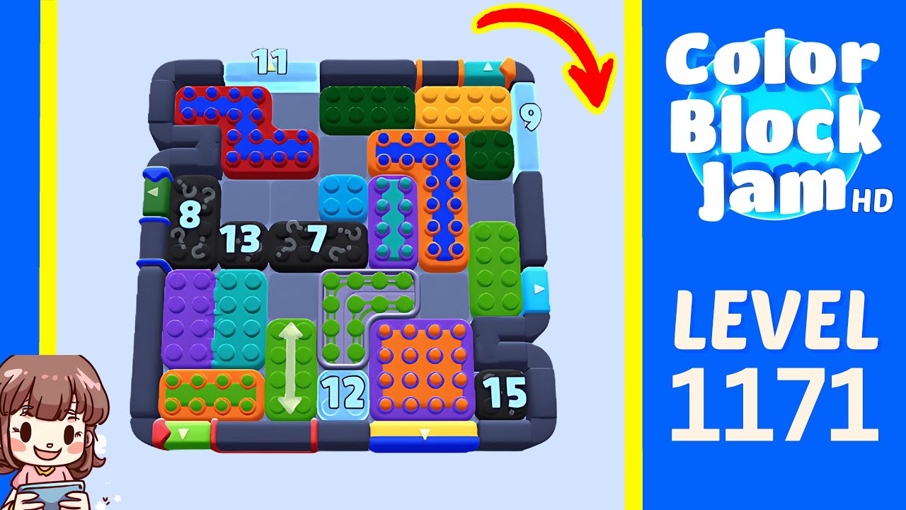Color Block Jam Level 1171 Solution Walkthrough