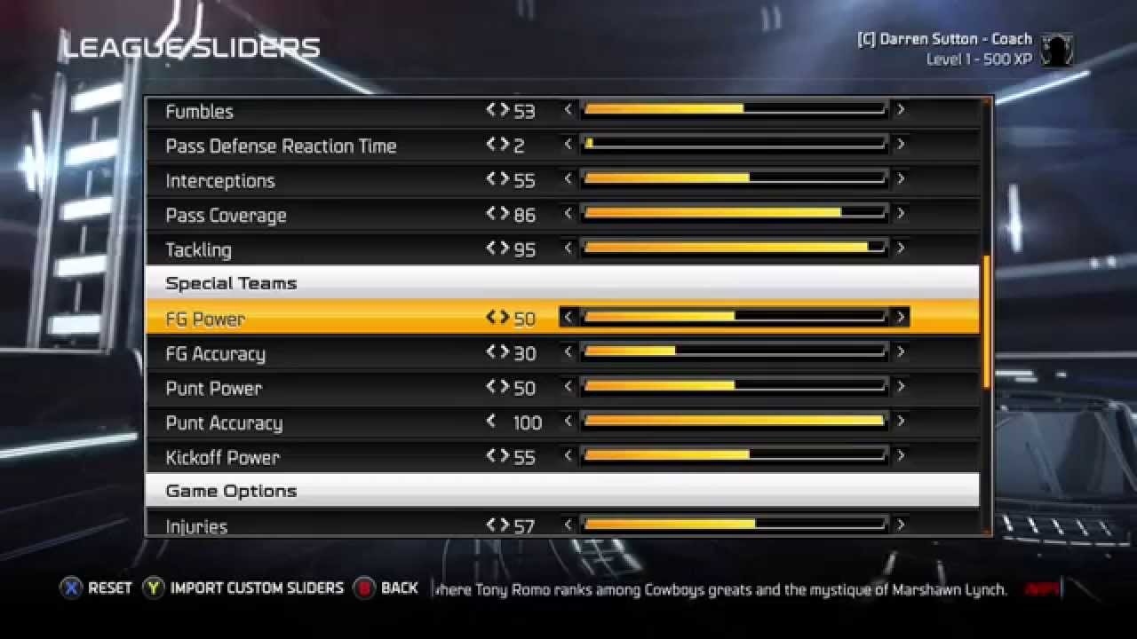 My All-Madden Sliders Explanation (Made for Realism)