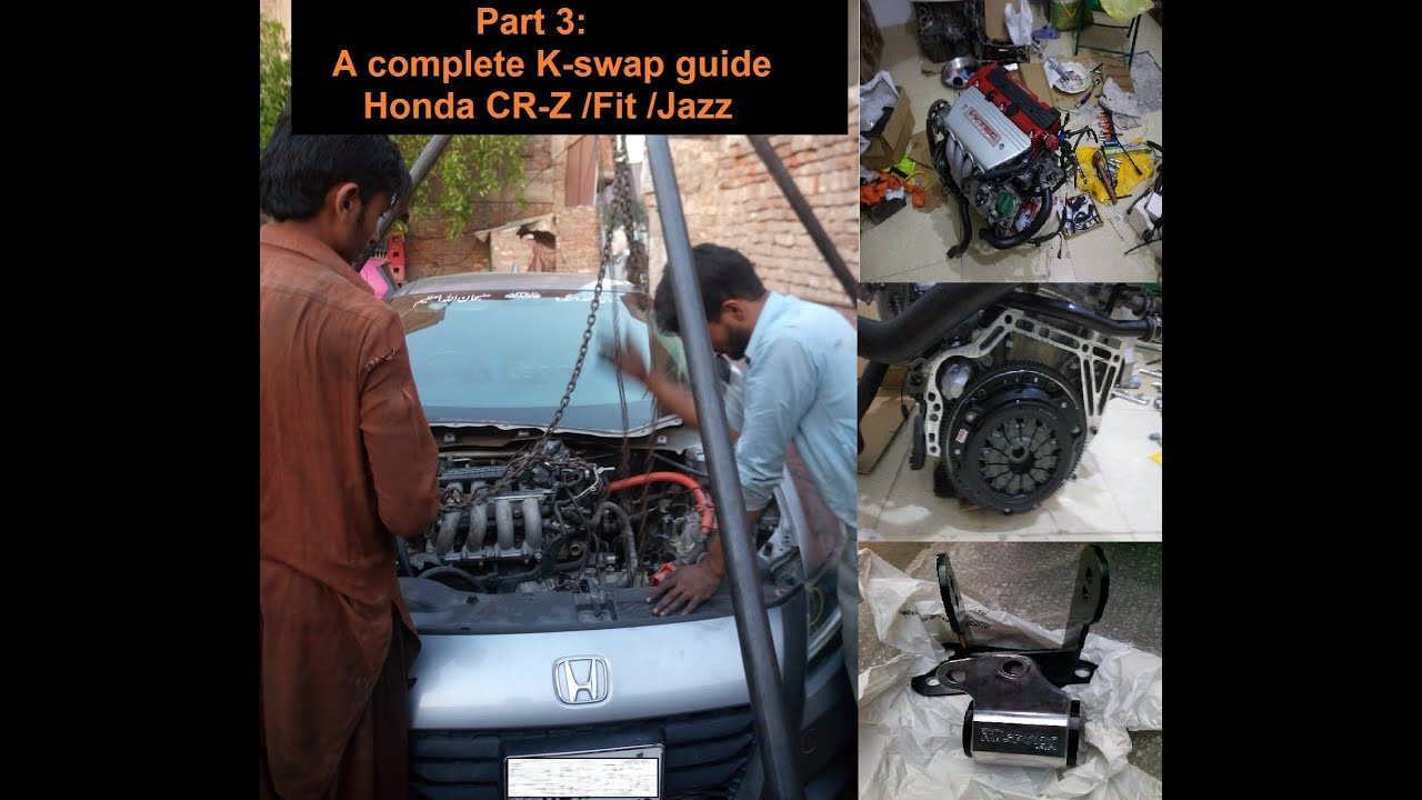 Part 03 Honda CRZ/Fit k-Swap,Taking out OEM engine  & Preparing new engine