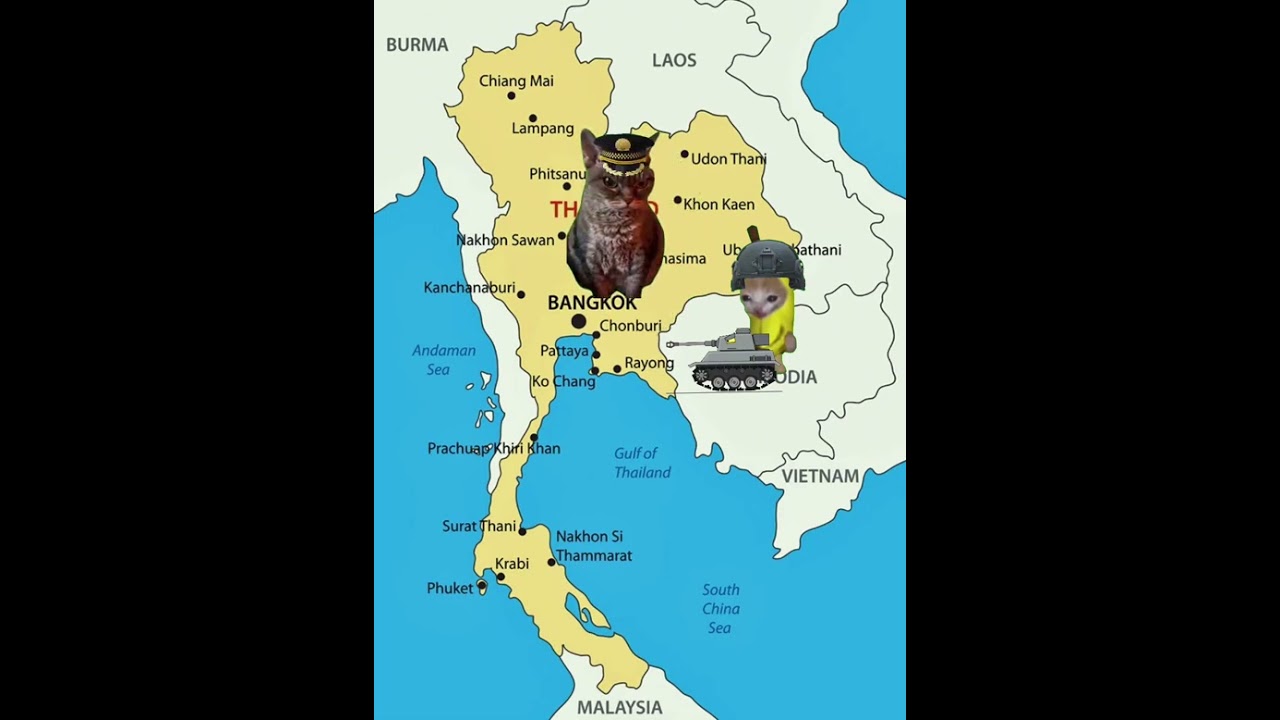 Thailand Vs Cambodia #cambodiathailand #thailand #map  #foryou #memes