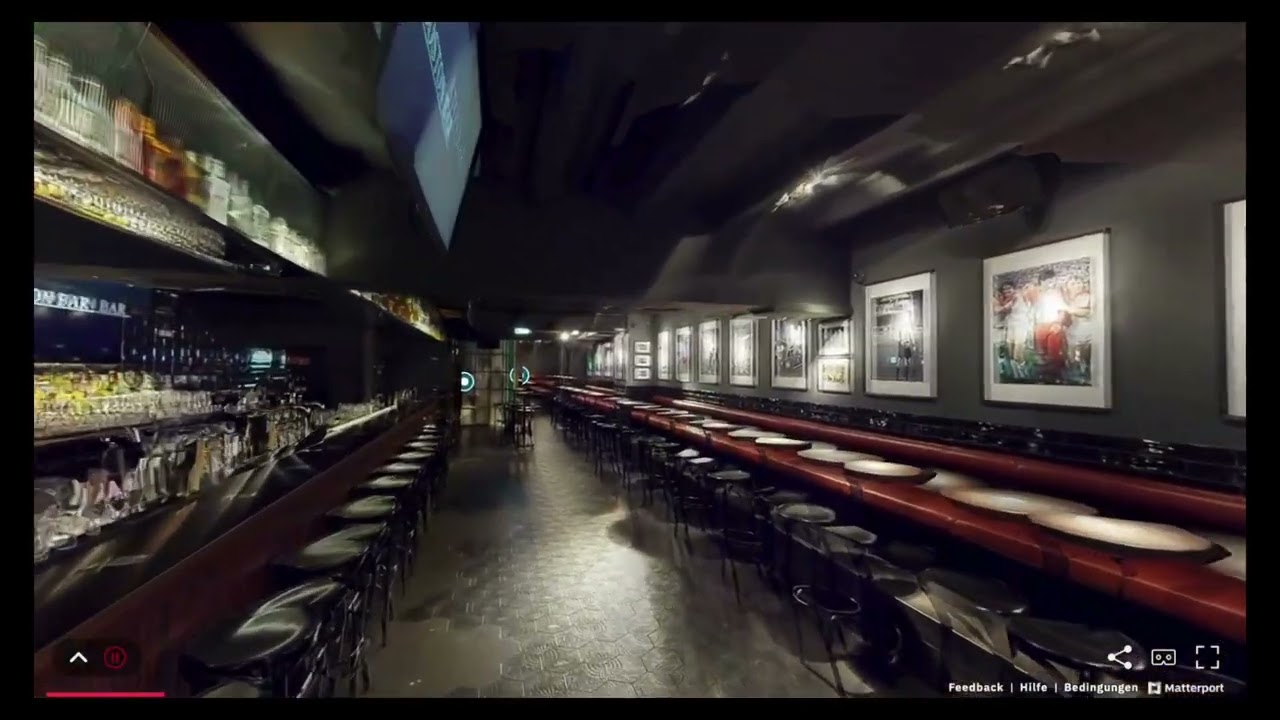 Virtuelle 3D Tour durch eine Bar in Düsseldorf - 360 Grad Rundgang für Gastronomiebetriebe