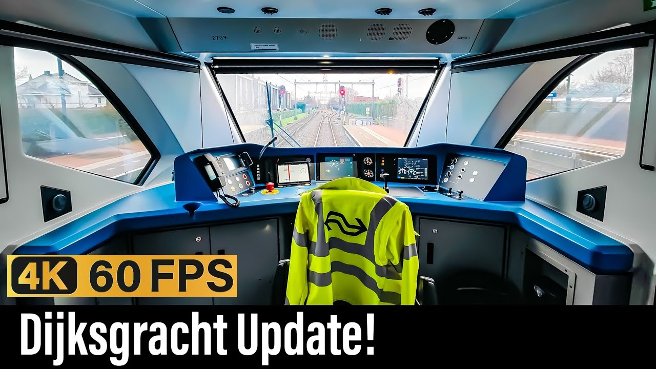 Train Cab Ride NL / Dijksgracht Update / Amsterdam - Hilversum - Amersfoort / Sprinter / Dec 2023
