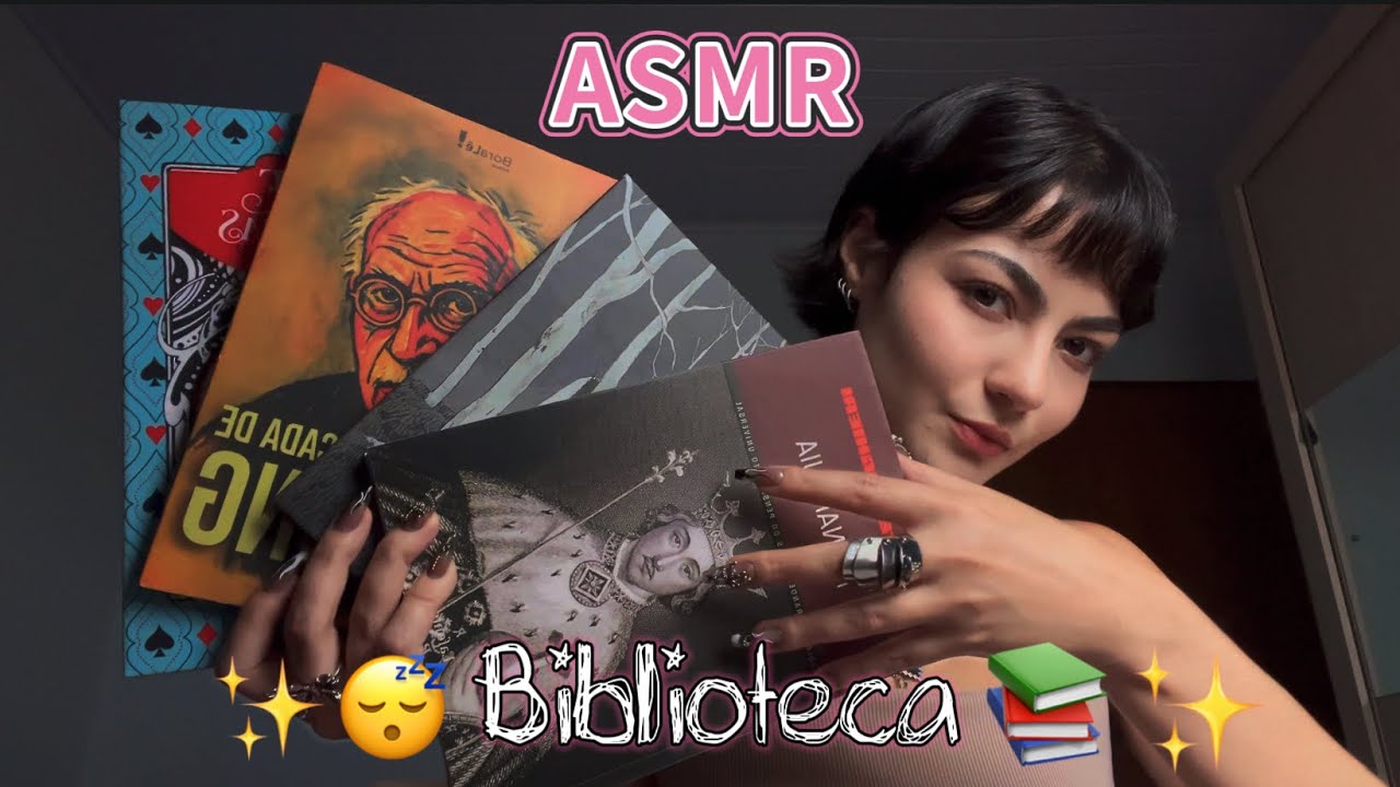ASMR - Biblioteca/Livraria 📚🤓 (Book Tapping, Sons de Páginas, Sussuros e Fala Suave)