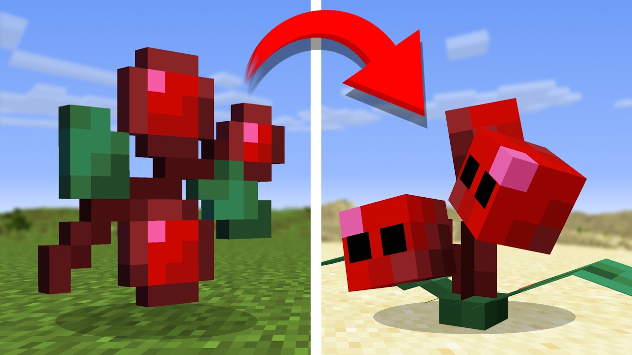 Я переделал еду в мобов в Minecraft