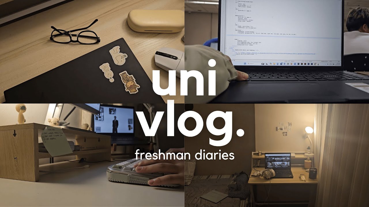 uni vlog 🎧.⋆🖇🍪 unboxings, getting work done, studying, coffee, good food