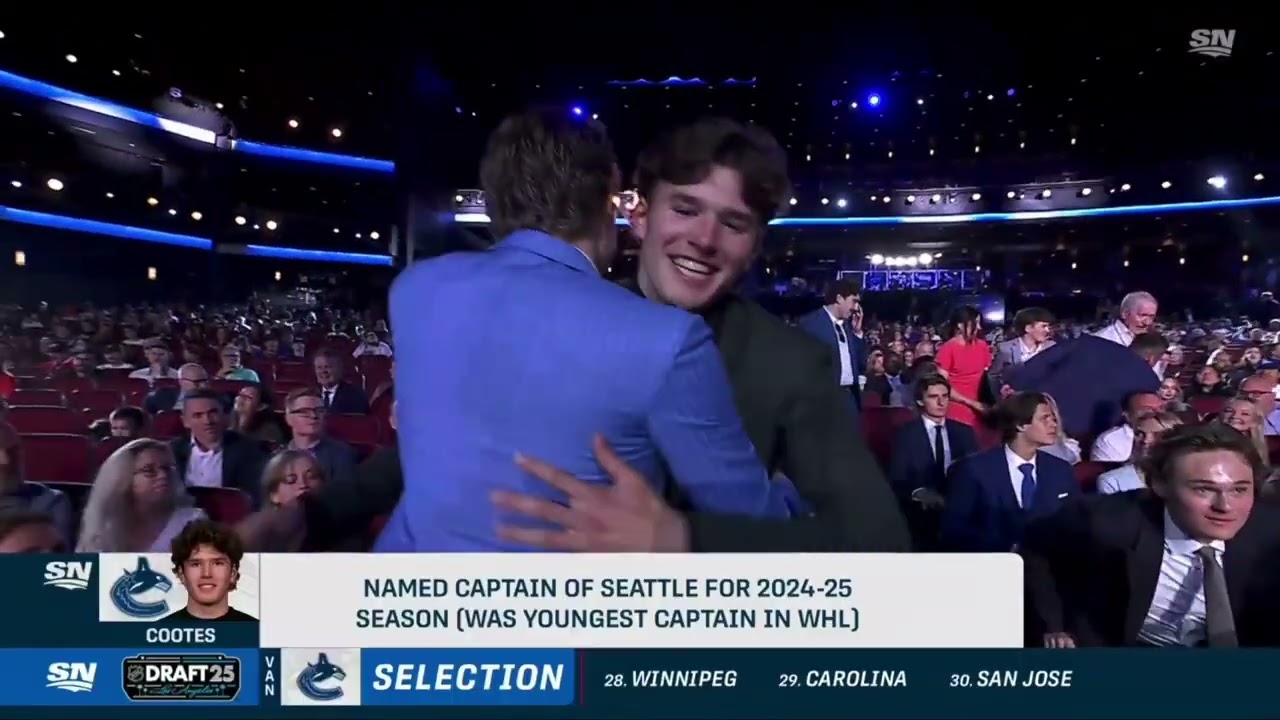 Braeden Cootes Drafted 15th Overall by Vancouver Canucks (Jun. 27, 2025) (SN) Full Coverage