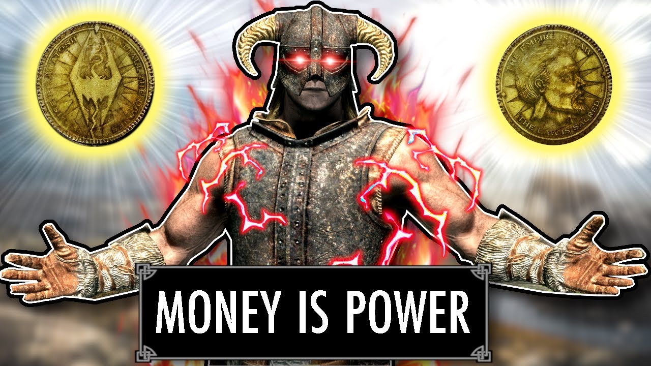 Skyrim But My MONEY Makes Me STRONGER