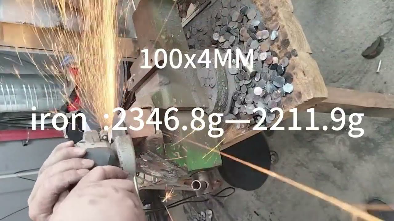 iron: 2346.8g----2211.9g 100X4mm grinding disc