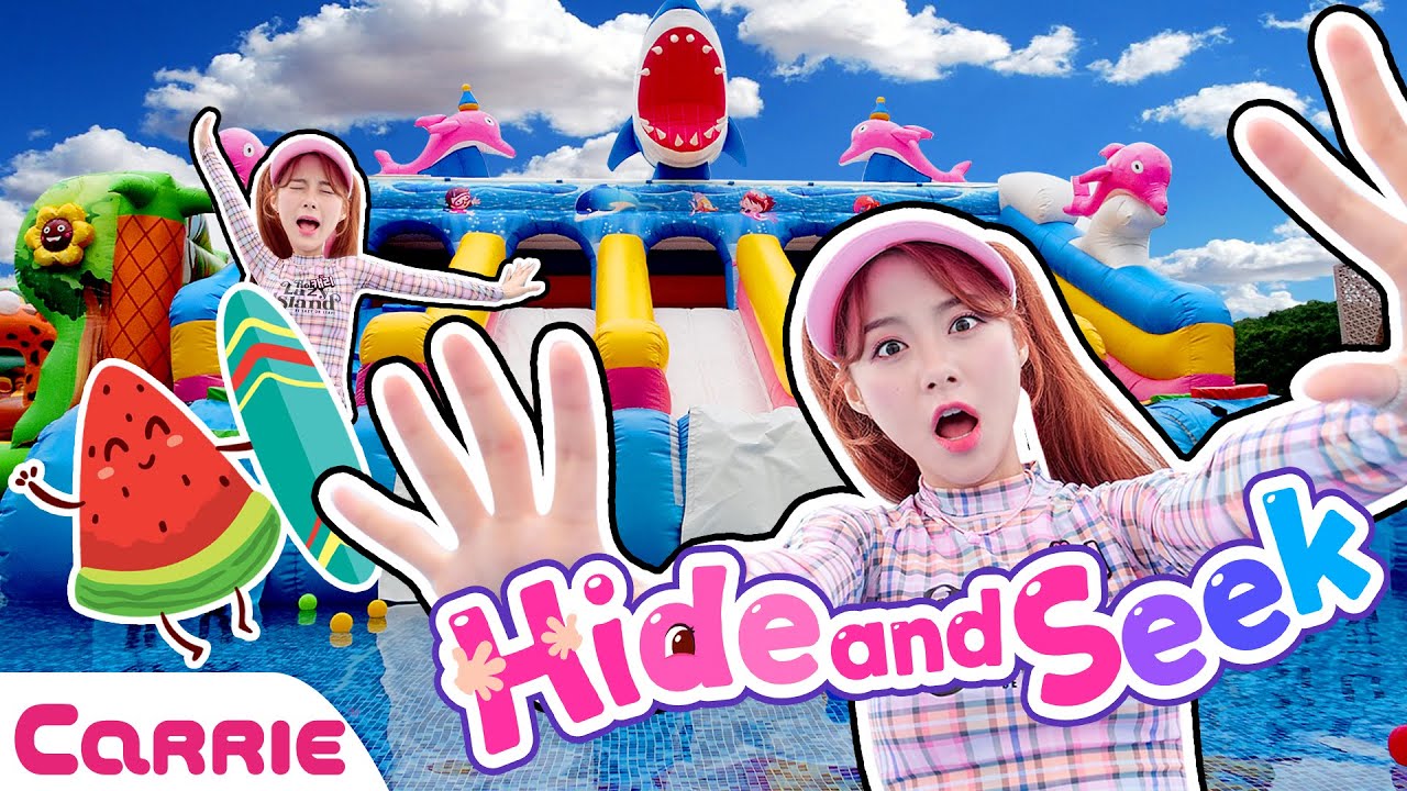 시원한 수영장에서 새콤 달콤 과일🍍 찾기 놀이💖 |A game of finding sweet and sour fruits  | 숨바꼭질 Hide and Seek