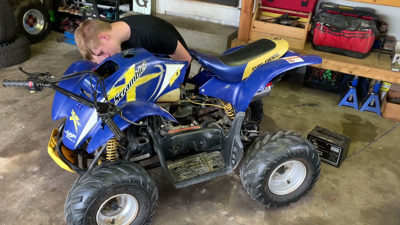 FLIPPING $300 NonRunning Polaris Scrambler 90, FIXED AND SOLD FOR $1500 48Hrs!!!