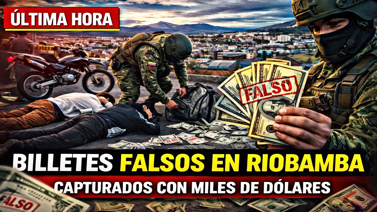 🔴 ÚLTIMA HORA: Capturan red de billetes falsos en Riobamba con miles de dólares falsificados