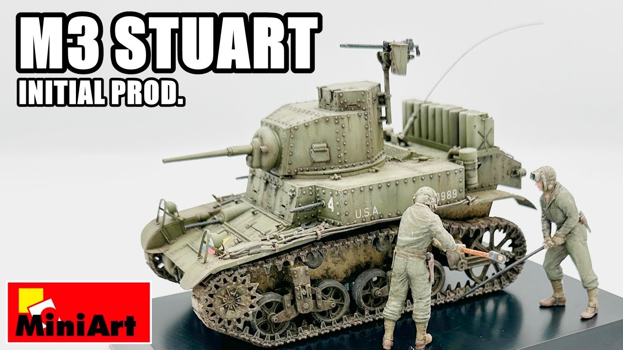 [Full build]Miniart1/35 M3 Stuart light tank Initial prod. M3スチュアート軽戦車初期生産型【プラモデル 戦車】