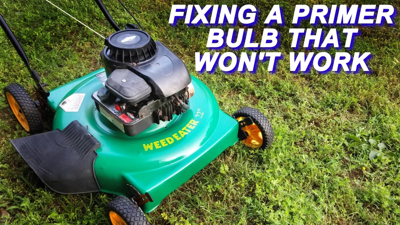 Установка груши-праймера на газонокосилку Weedeater