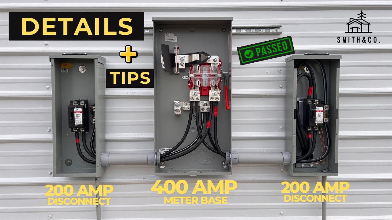 400 AMP w/ TWO DISCONNECTS - DETAIL OVERVIEW #electricalpanel #shopbuild #homesteading
