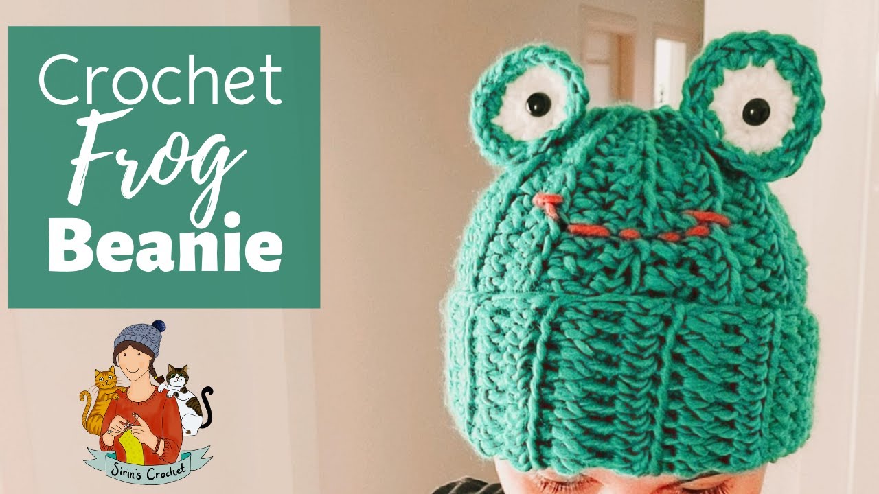 Crochet Beginner Friendly Frog Hat / Beanie